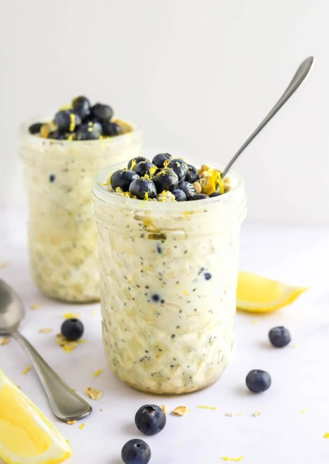 Lemony Blueberry Shortbread Oats