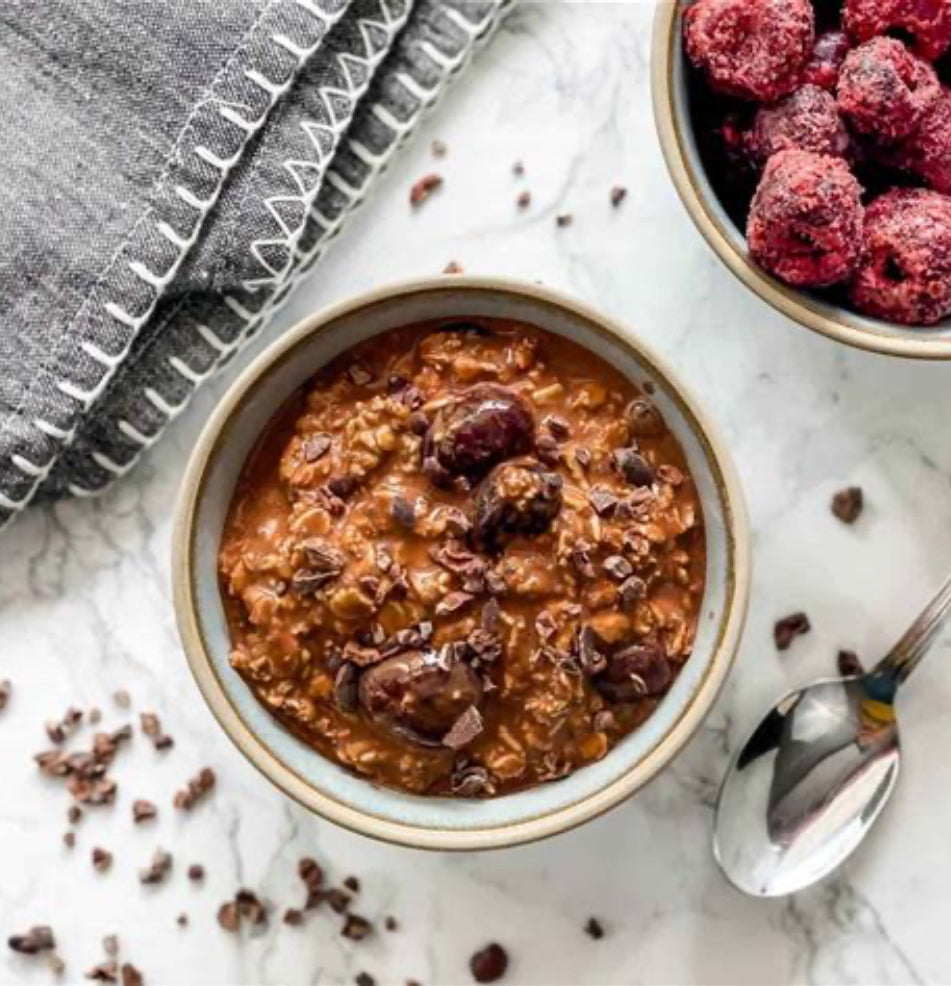 Black Forest overnight oats